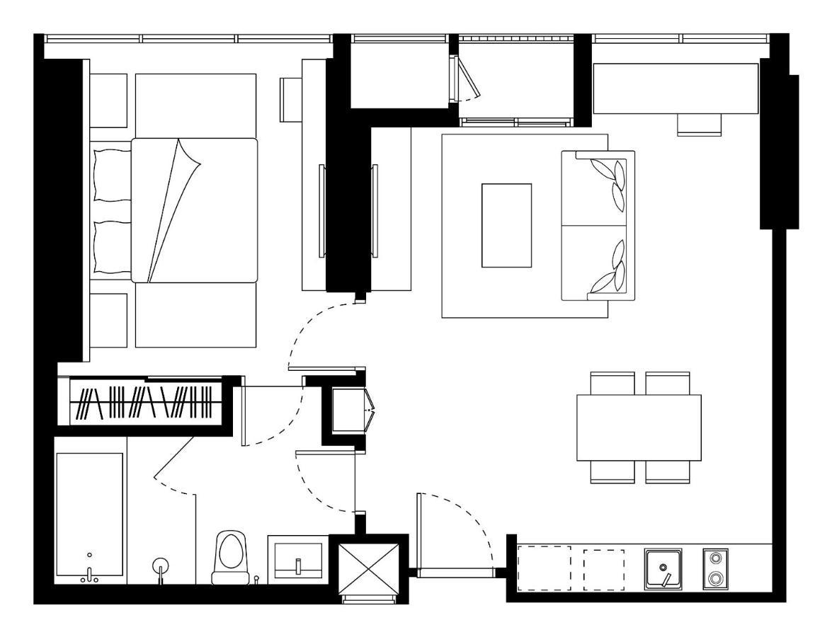 Somerset Rama 9 Bangkok Exterior foto A floor plan of a typical apartment